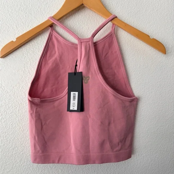 Aritzia GOLDEN Tart Pink Body GripHalter Tank Sz XS Activewear Sporty Sport Bra - Picture 3 of 5